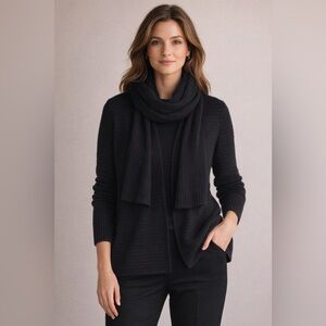 St. John Exclusively for Nordstrom 100% Cashmere  Cardigan Sweater Medium Black